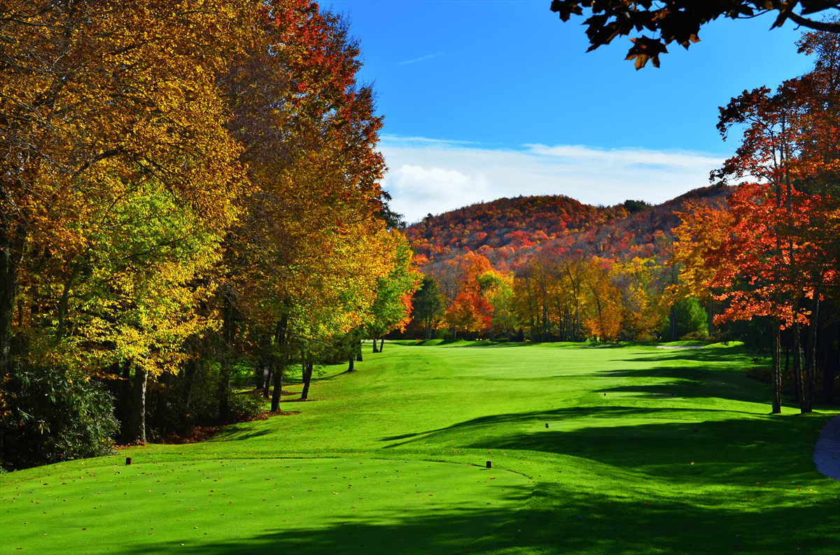 Impressive foliage on Elk River’s private golf course.